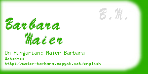 barbara maier business card